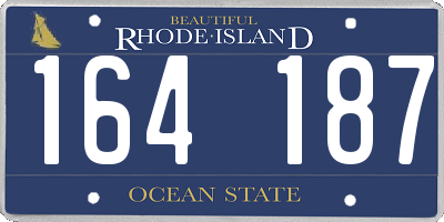 RI license plate 164187