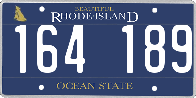 RI license plate 164189