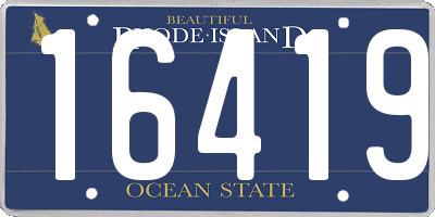 RI license plate 16419