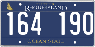 RI license plate 164190
