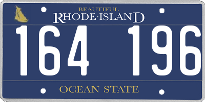 RI license plate 164196
