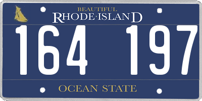 RI license plate 164197