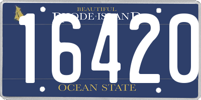RI license plate 16420