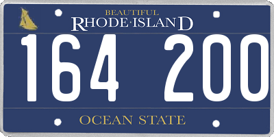 RI license plate 164200