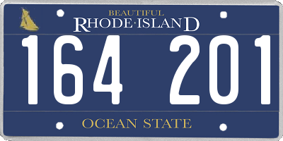 RI license plate 164201