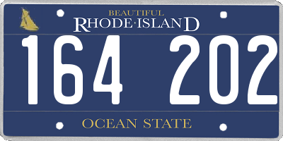 RI license plate 164202