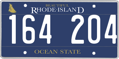 RI license plate 164204