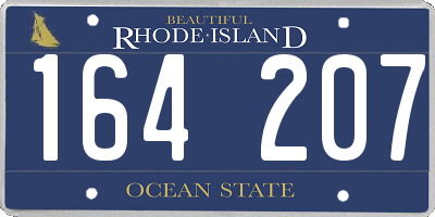 RI license plate 164207