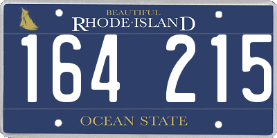 RI license plate 164215