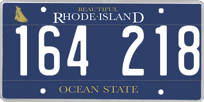 RI license plate 164218