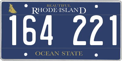 RI license plate 164221