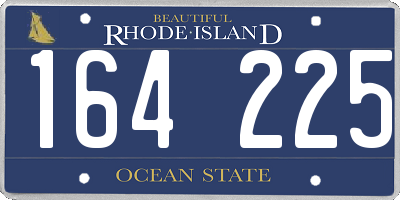 RI license plate 164225