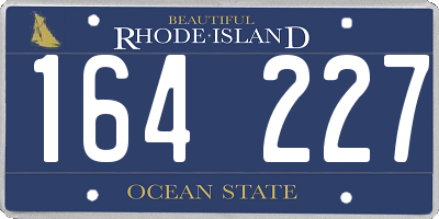 RI license plate 164227