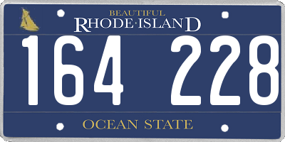 RI license plate 164228