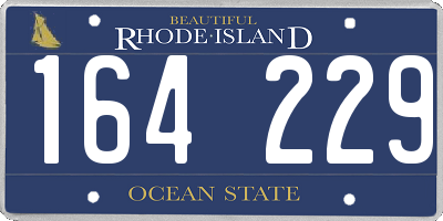 RI license plate 164229