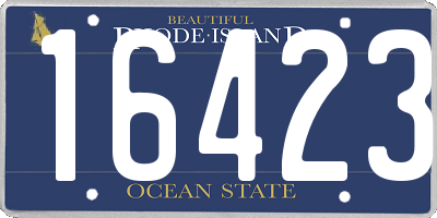 RI license plate 16423