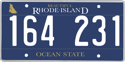 RI license plate 164231