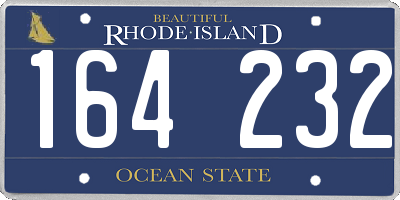 RI license plate 164232