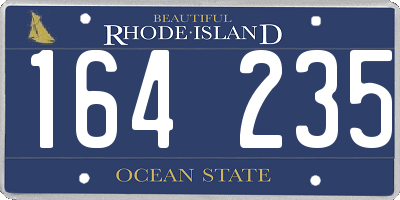 RI license plate 164235