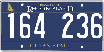RI license plate 164236