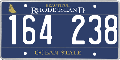 RI license plate 164238