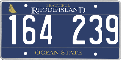 RI license plate 164239