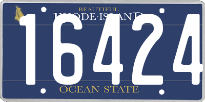 RI license plate 16424