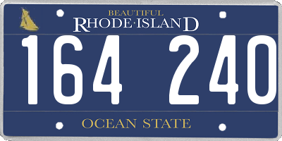 RI license plate 164240