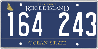 RI license plate 164243