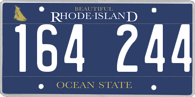 RI license plate 164244