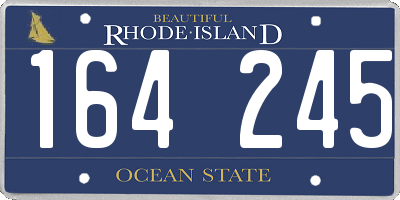 RI license plate 164245