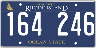 RI license plate 164246