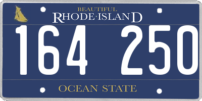 RI license plate 164250