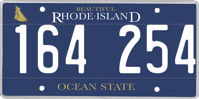 RI license plate 164254