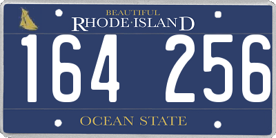 RI license plate 164256