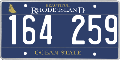RI license plate 164259