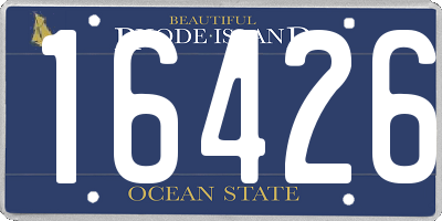 RI license plate 16426