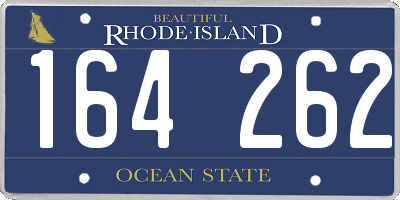 RI license plate 164262