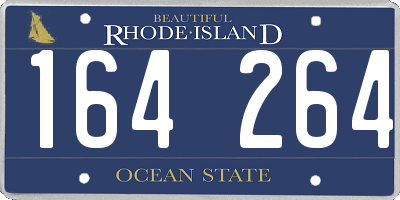RI license plate 164264