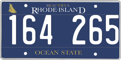 RI license plate 164265