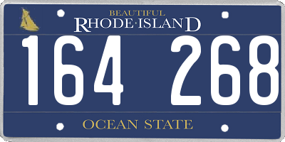 RI license plate 164268