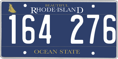RI license plate 164276