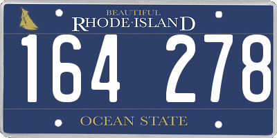 RI license plate 164278