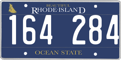 RI license plate 164284