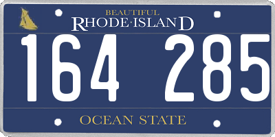 RI license plate 164285