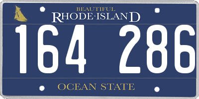 RI license plate 164286