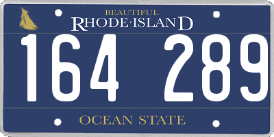 RI license plate 164289