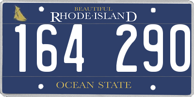 RI license plate 164290