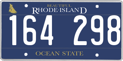 RI license plate 164298