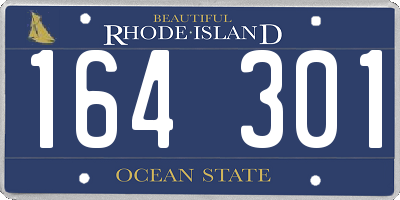 RI license plate 164301